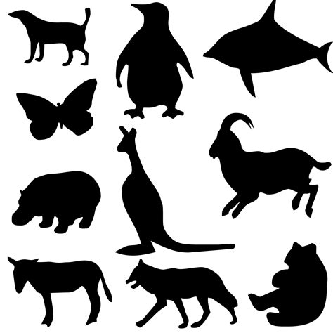 animal silhouette pictures|More.